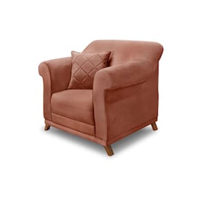 Poltrona Decorativa Apollo Veludo Cobre 2230 - Montanaris Decor