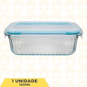 Jogo 1 Pote Canealdo Retangular 1520ML Hermeticos Microondas