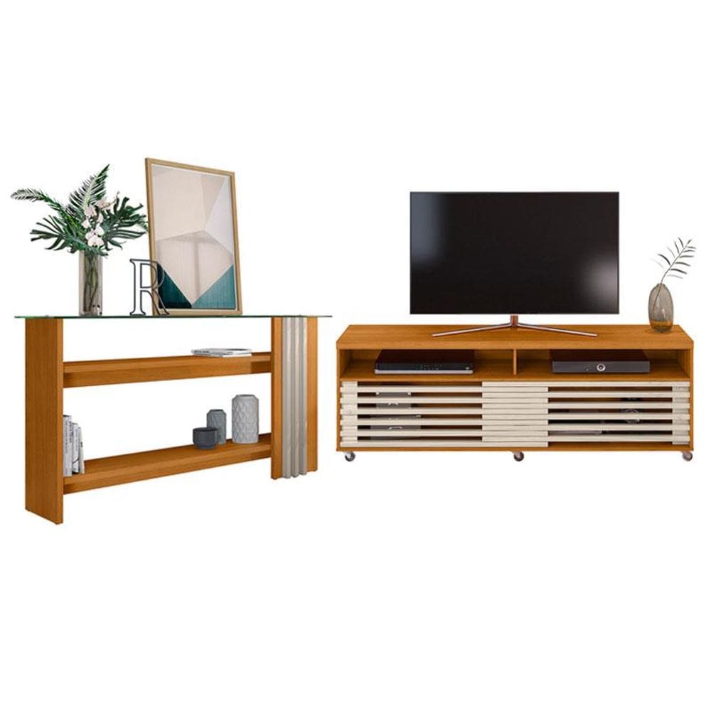 Rack Bancada com Aparador Frizz Cross Cinamomo Off White – Madetec