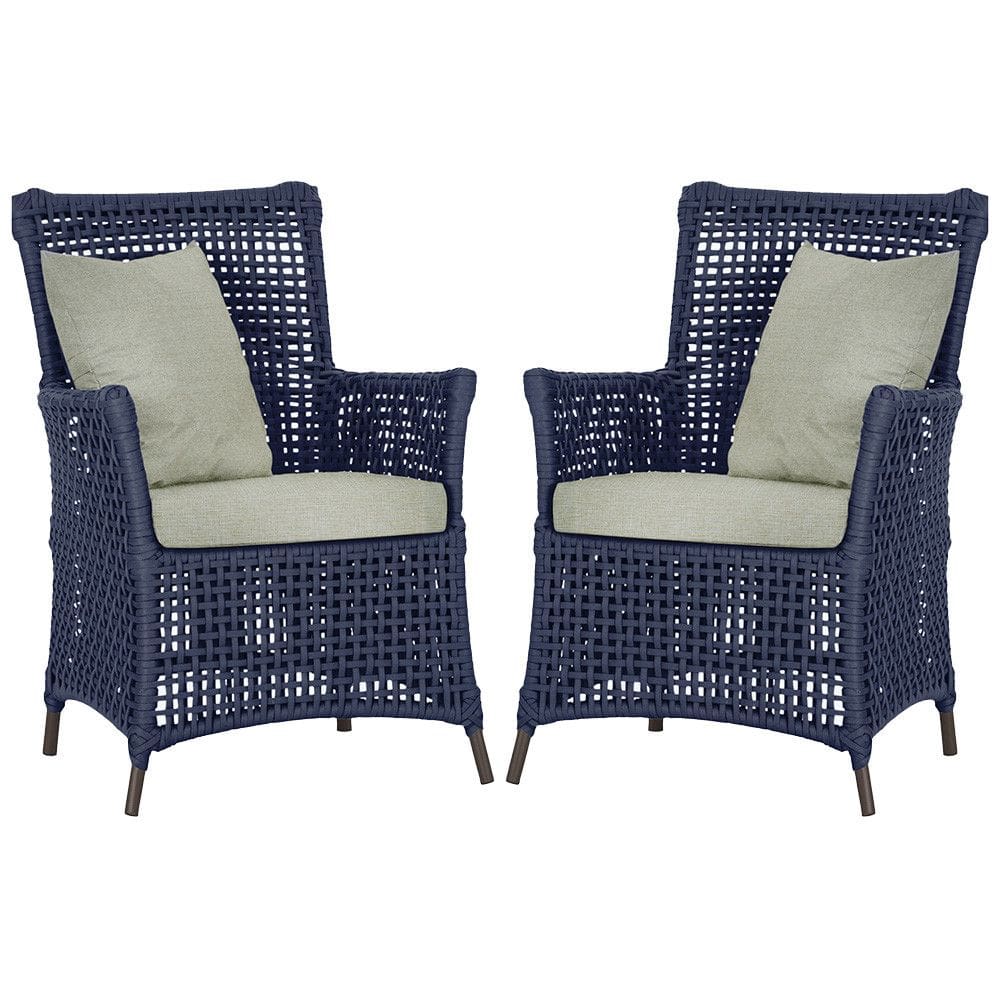 Poltronas Igapó Alumínio Micro Pintura Marrom Corda Náutica Estofado 3