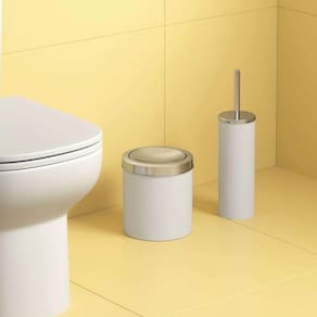 Kit Lixeira 4,6L + Escova Sanitária Unic Branco S Definicao
