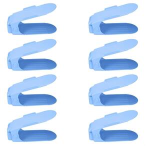 Kit 8 Organizadores Sapatos Reforçado Regulagem Altura Azul