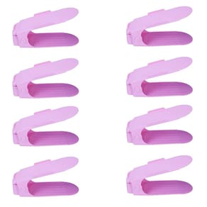 Kit 8 Organizadores Sapatos Reforçado Regulagem Altura Rosa