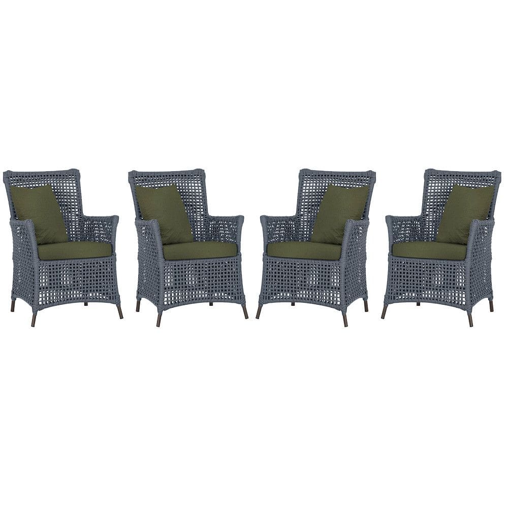 4 Poltronas Igapó Alumínio Micro Pintura Marrom Corda Náutica Estofado 13