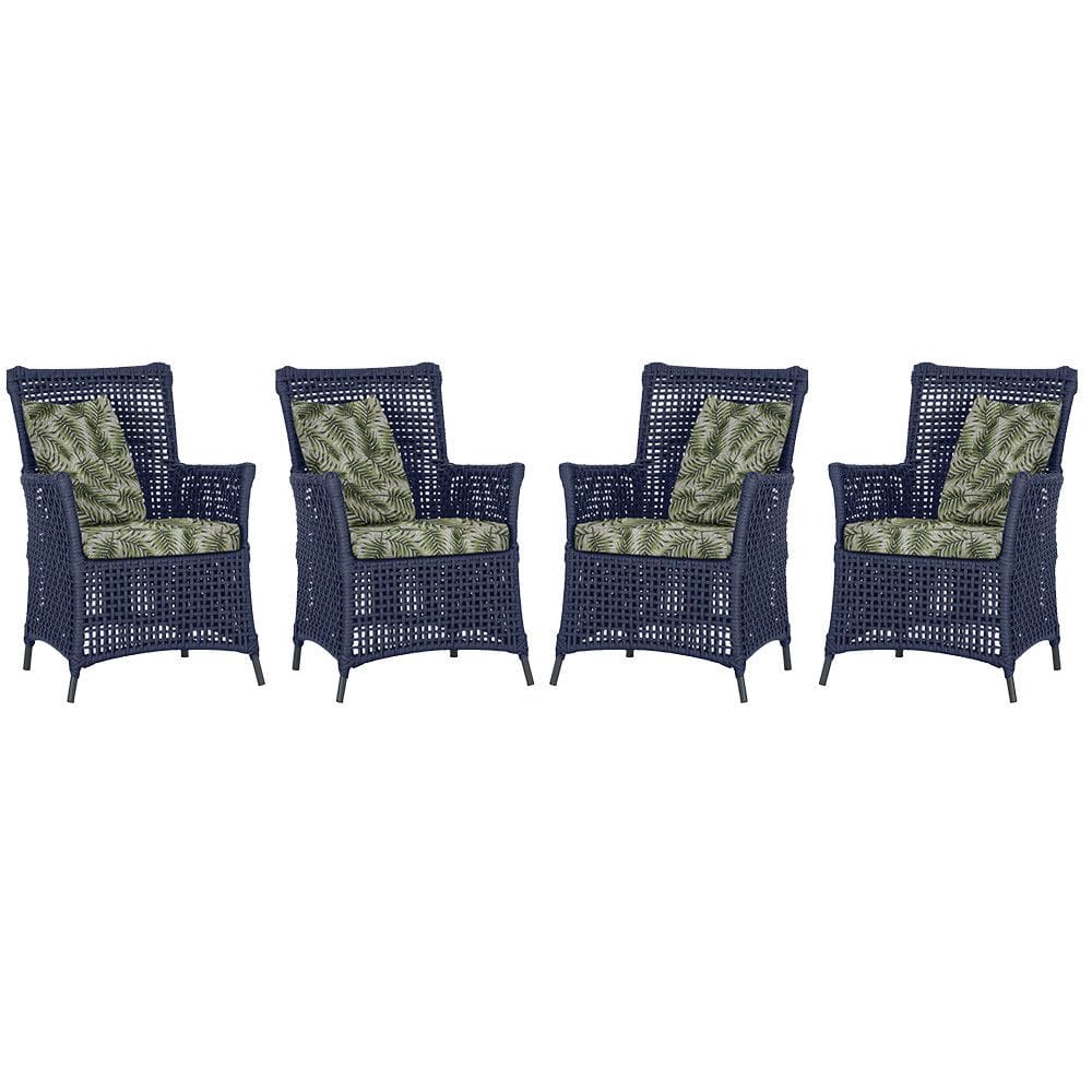 4 Poltronas Igapó Alumínio Micro Pintura Preta Corda Náutica Estofado 5