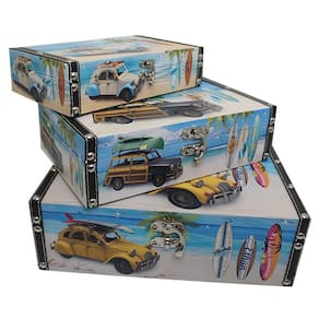 Conjunto De Madeira Porta Objetos Decorativo 3 Peças