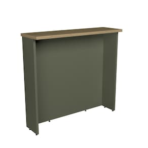Bancada Ilha 120cm Cozinha Sevilha Verde Hill/Carvalho Marrom