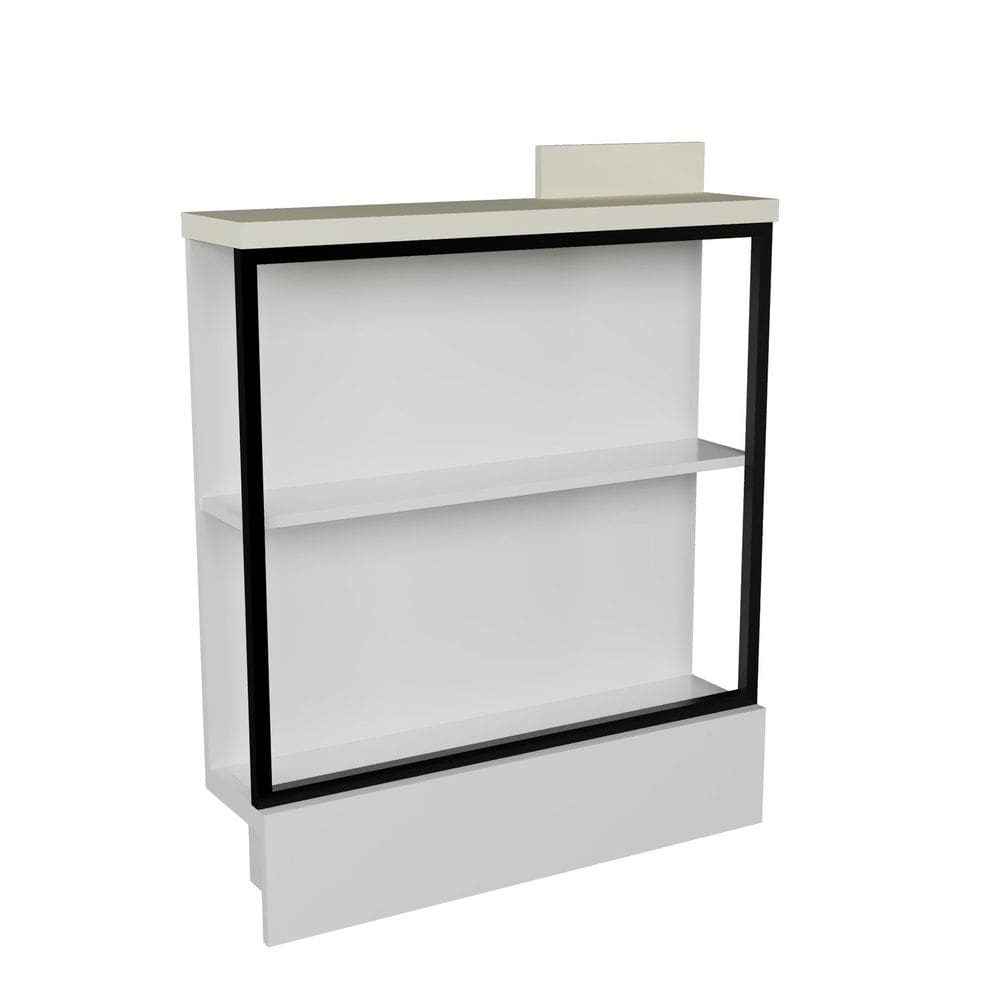 Balcão Prateleira 80cm Cozinha Sevilha Branco/Cinza Argila