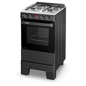 Fogão Esmaltec Ideal SUPER 4 Bocas Preto com Acendimento Automático