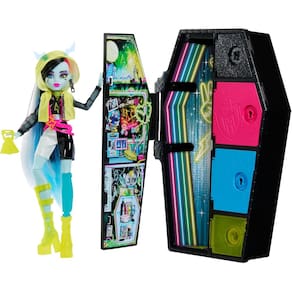 Hnf79 Monster High Boneca Skulltimates Secrets Sustos Frankie Neon