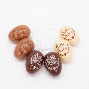 12 Ovos de Páscoa Marrom Pendente Enfeite Decorativo