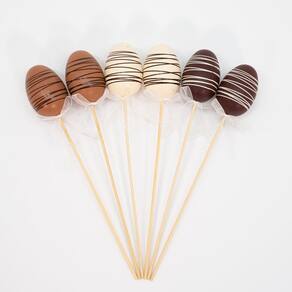 24 Ovos de Páscoa Chocolate Enfeite Decorativo com Haste