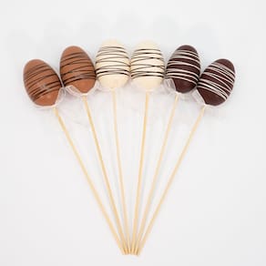 36 Ovos de Páscoa Chocolate Enfeite Decorativo com Haste