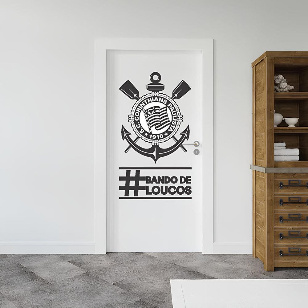 Adesivo Para Porta Bando De Loucos Mod01