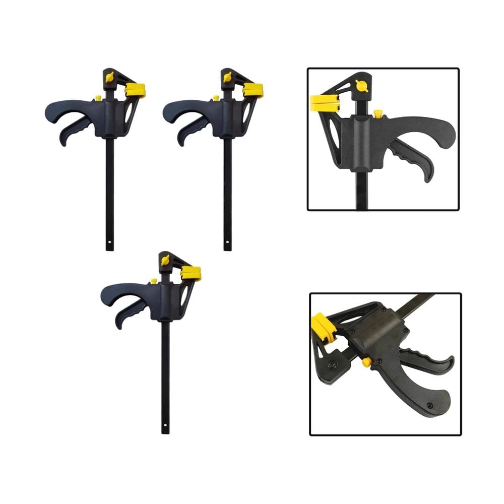 Kit 3 Grampos Sargento Aperto Rápido Madeira 150x325x60mm