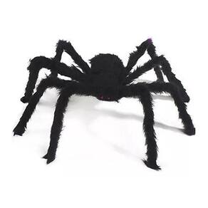 Aranha Peluda Pequena Preta Decorativa Halloween Ydh