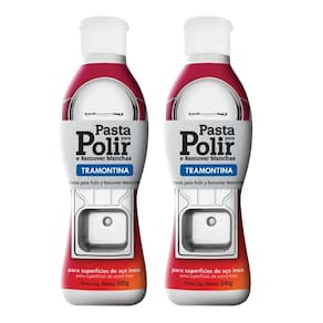 Kit2 Pasta Polir Limpador Removedor Manchas Panela Inox 200G