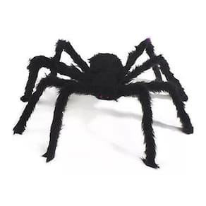 Aranha Peluda Pequena Preta Decorativa Halloween Ydh