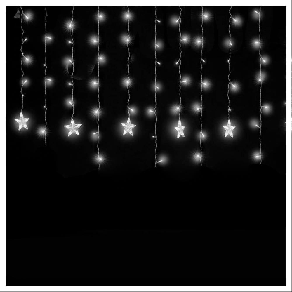 Pisca Cascata Cascata 600 LED Estrela Luz Branca 15 Metros 220v