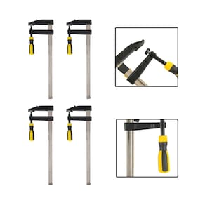 Kit 4 Grampos P Carpinteiro Tipo F Sargento 120x600mm 24 Pol