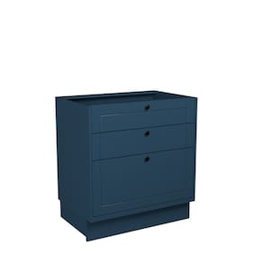 Balcão de Cozinha 80cm 3 Gavetas Sevilha Azul Órion