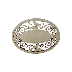 Placa Mdf Cru Artesanato Design Arabesco Borboletas 40Cm
