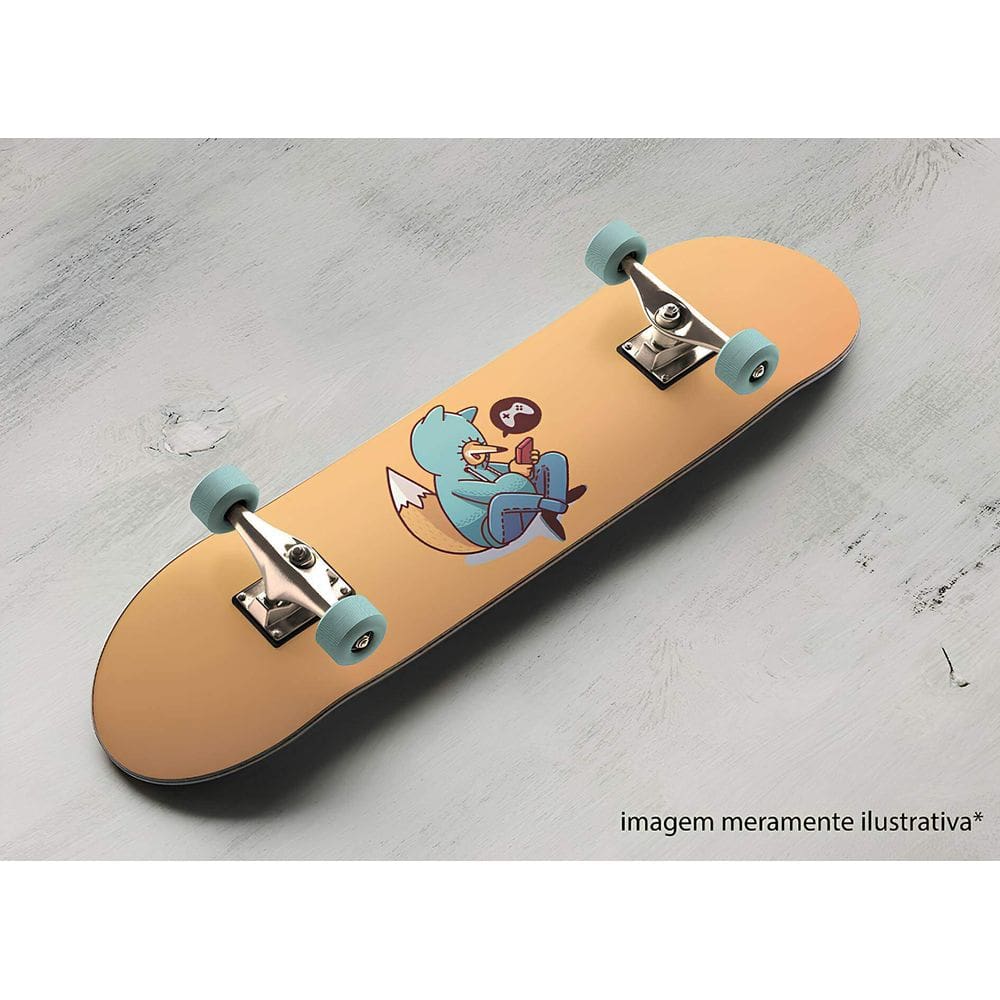 Adesivo Para Skate Raposa Gamer