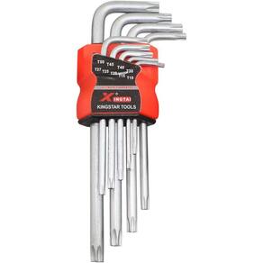 Jogo Chaves Allen Torx Longas 9 Peças 1,5 a 10mm