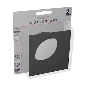 Spot de Embutir Avant Confort 5w 6500k Quadrado Preto Fosco