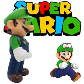 Action Figure Luigi Super Mario Com Garantia