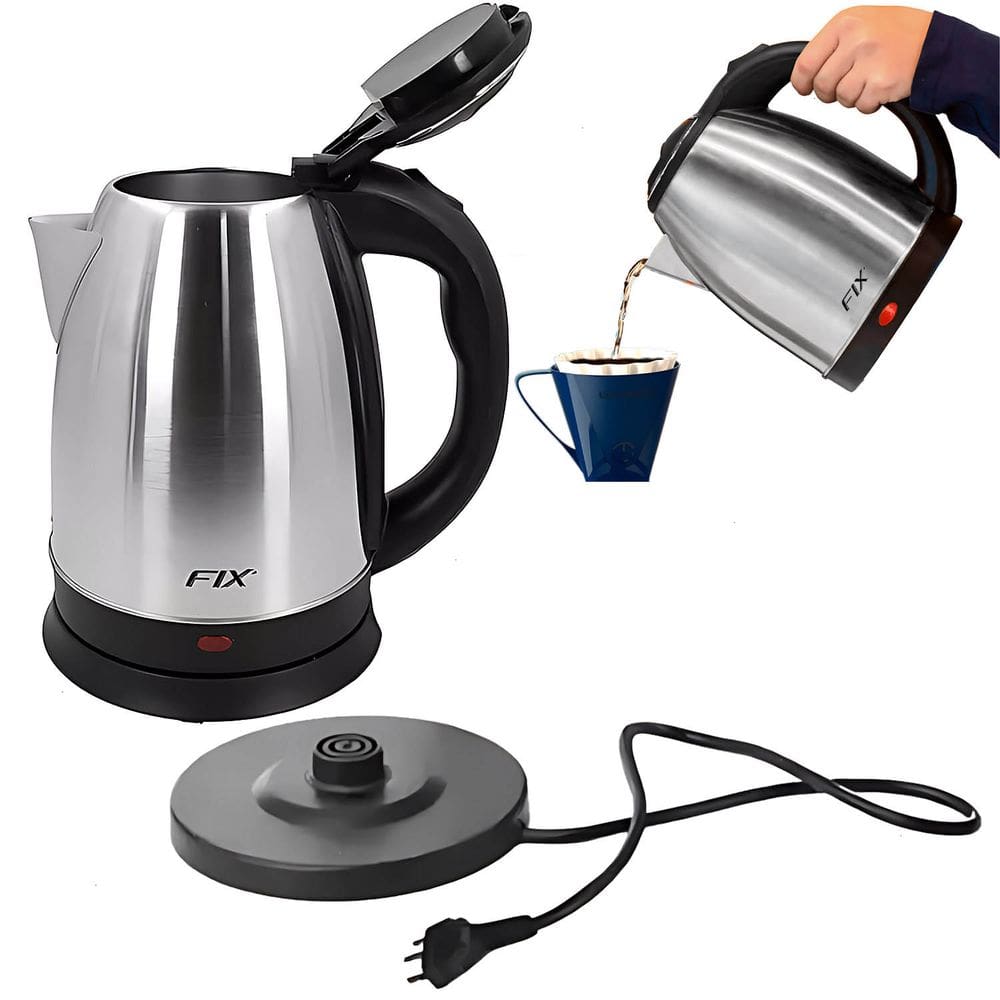 Chaleira Jarra Elétrica Bule Inox 1.8L Ferve Água Leite E Café