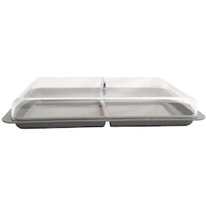 Porta Frios Duplo Pote Para Queijo Fatiado Com Tampa Empilhável