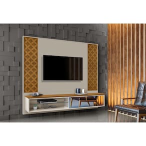 Painel Roma para Tv até 55 Polegadas Carvalho Off White