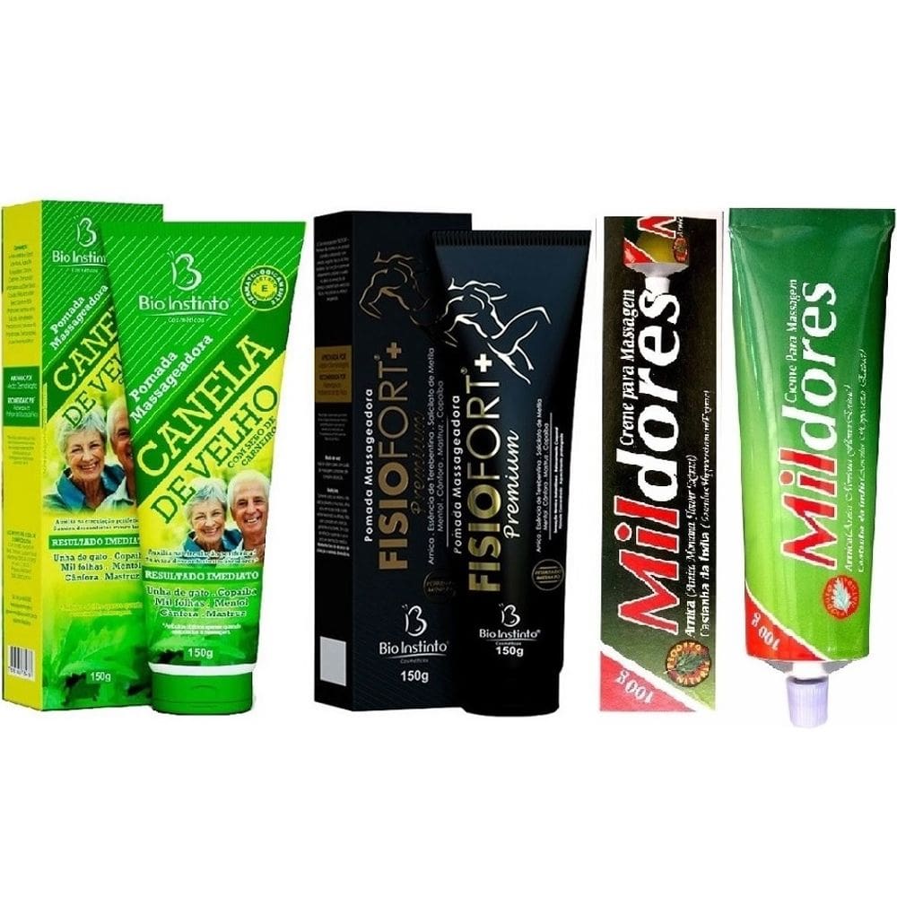 Kit Pomada Massageadora + FisioFort Premium + Mil Dores