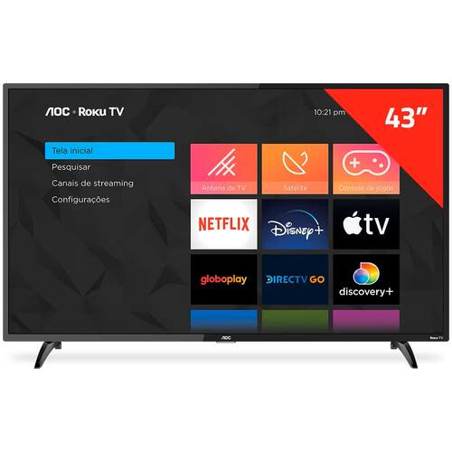 REEMBALADO: Smart TV LED 43 Full HD AOC Roku 43S5195