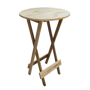 Mesa Bistrô de Madeira Dobrável para Restaurante - sem Pintura / Crua