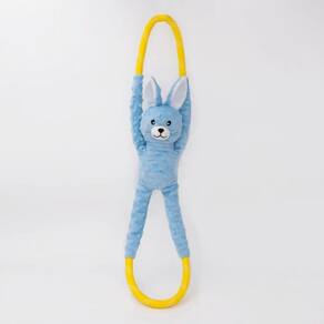 Pelúcia RopeTugz Zippypaws Brinquedo Cabo de Guerra Coelho com Apito Para Cães