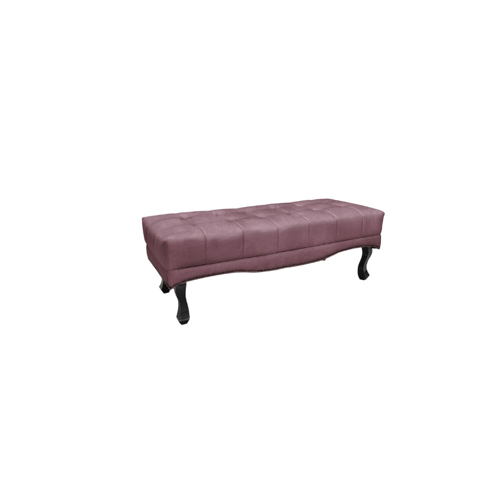 Recamier Calçadeira Decorativo Vicenza 1,40 cm Veludo Roxo - Montanaris Decor