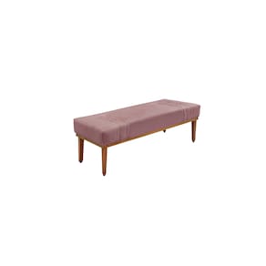Recamier Calçadeira Decorativo Gênova 1,40 cm Veludo Lilás - Montanaris Decor