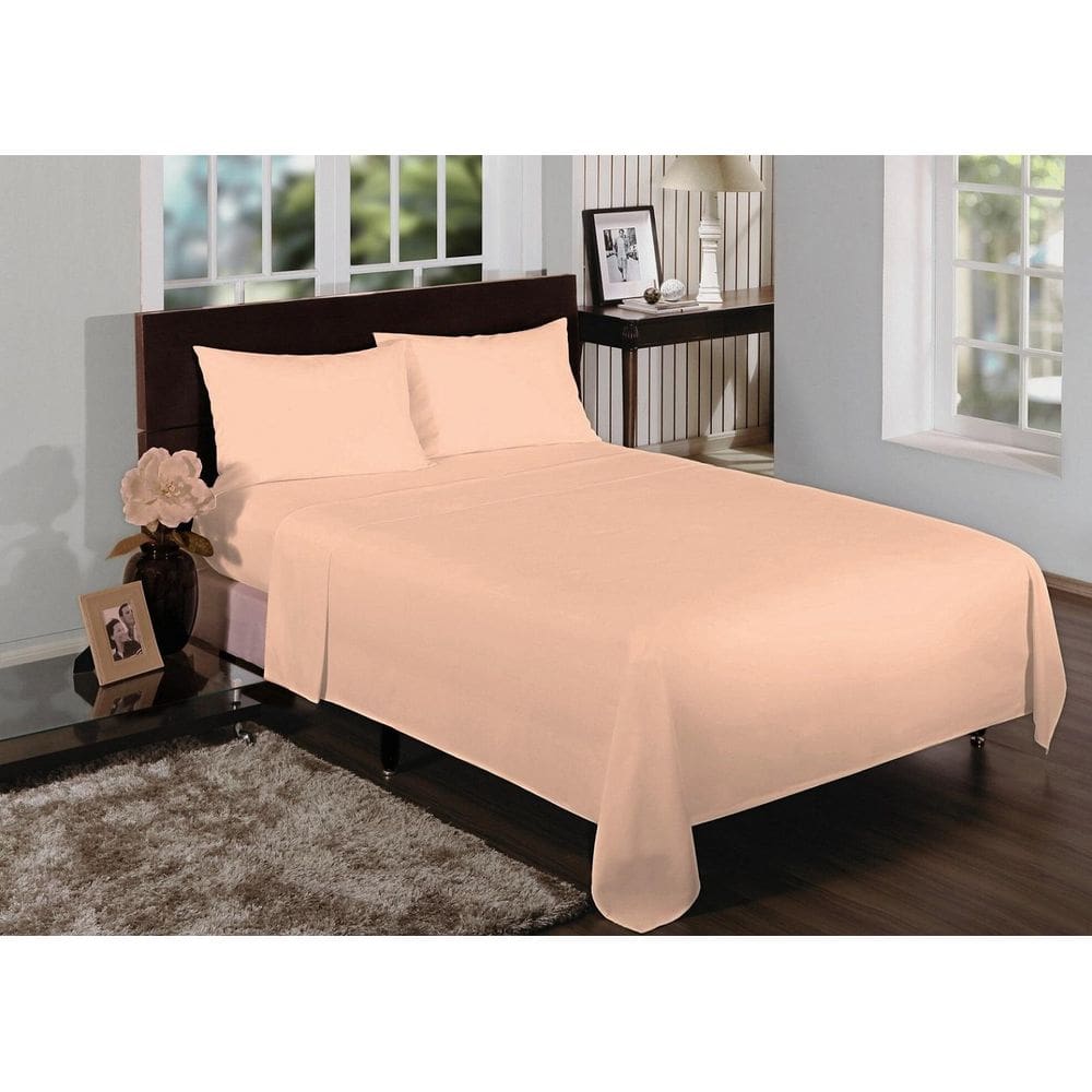 Jogo Lençol Viúva 4 Peças 2,03X1,20X35Cm 180 Fios Bainha