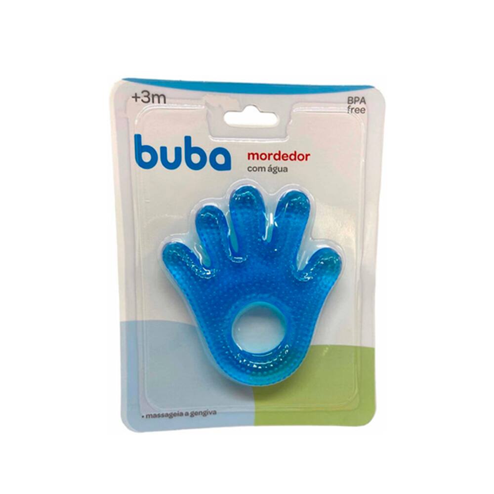 Mordedor Para Bebê Refreável com Água Mãozinha Azul Buba: Conforto e Diversão na Fase de Dentição!