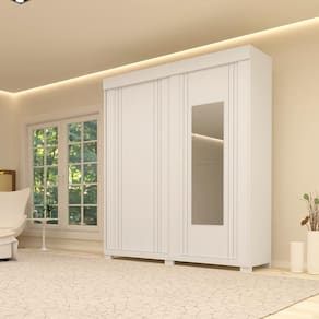 Guarda-Roupa Casal Alemanha Com Espelho 2 Portas Linhamobília