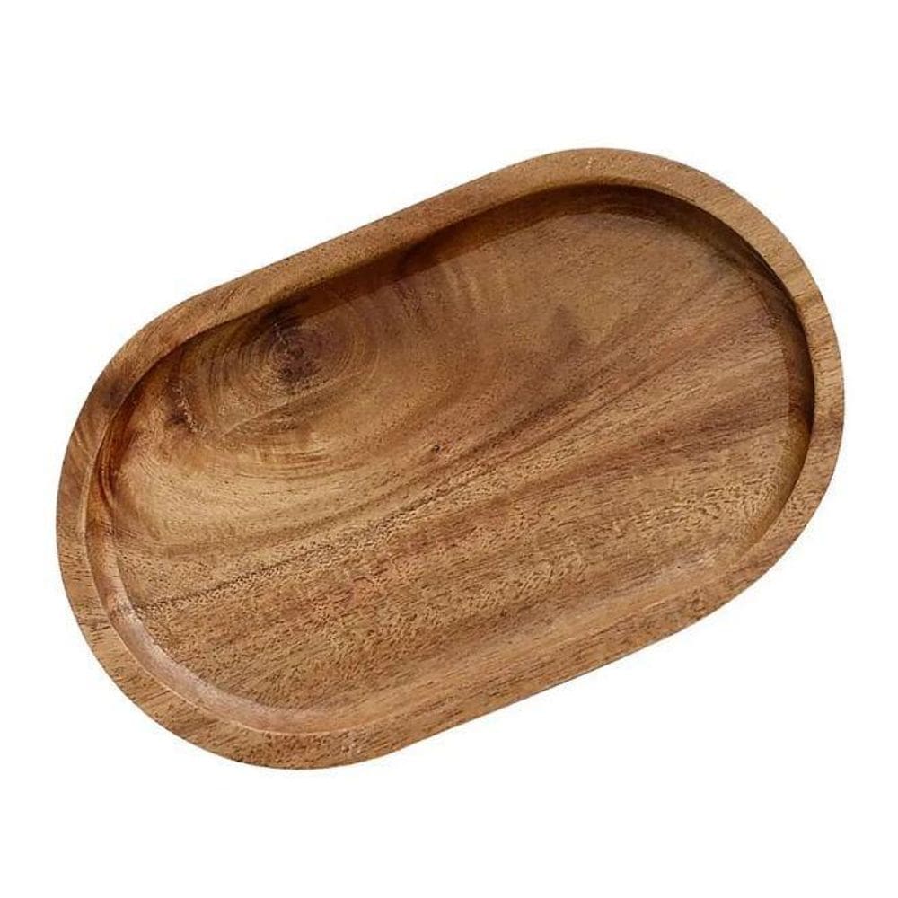 Bandeja Mimo Dm24037 Oval 30X20 Cm Acácia Marrom