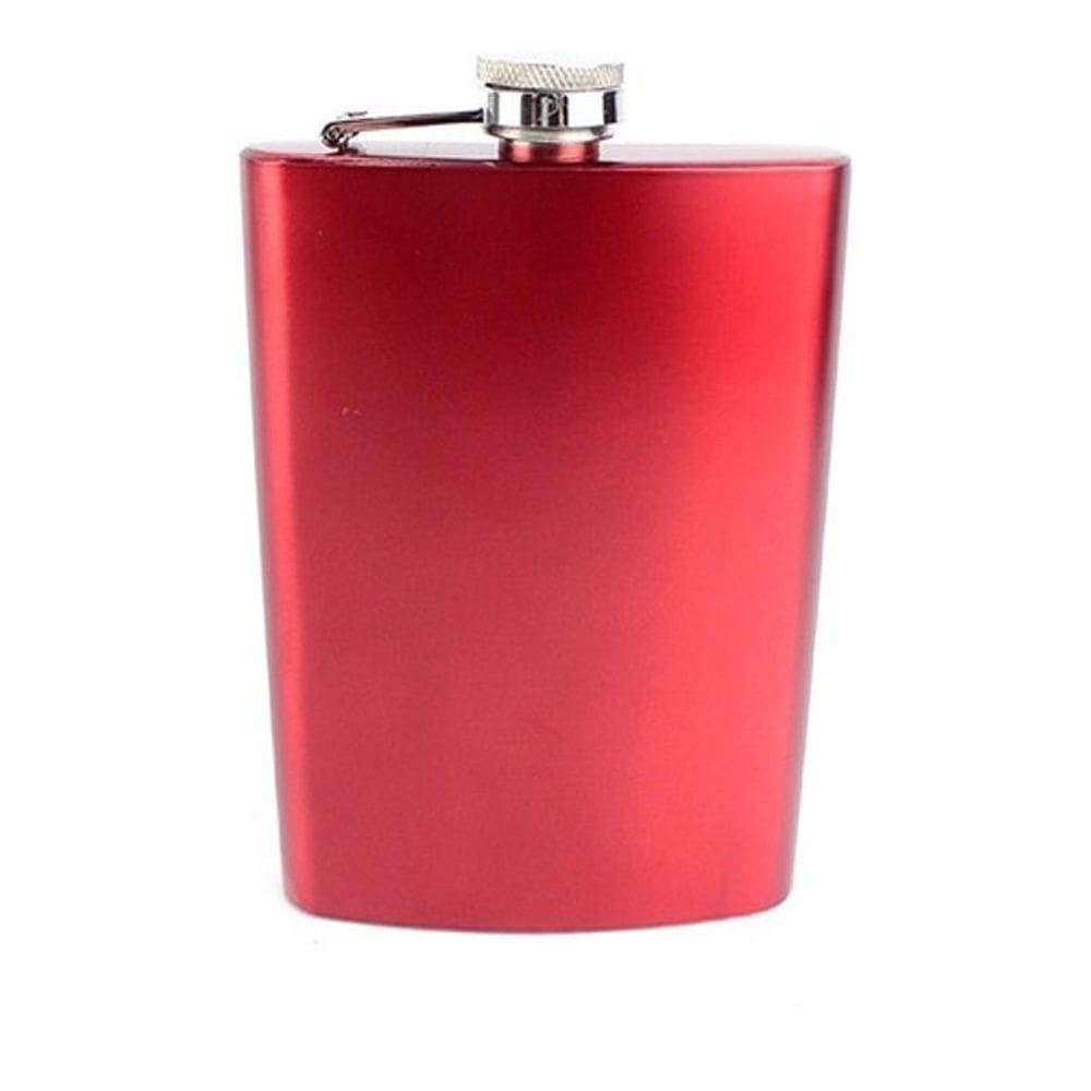 Cantil Porta Bebida De Bolso Vermelho 260Ml Whisky Vodka Fg
