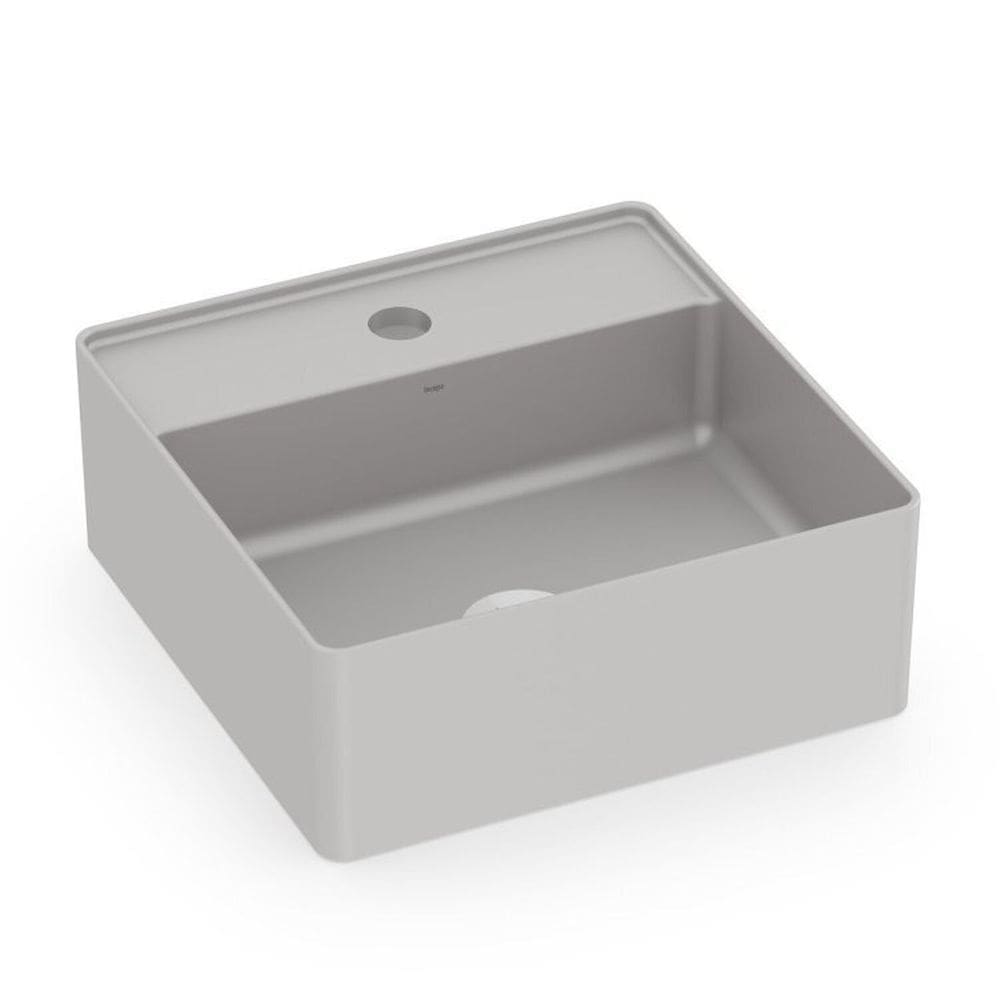 Kit 3 Cubas de Apoio Quadrada com Mesa 350x350 Platinum P4 Incepa Stone