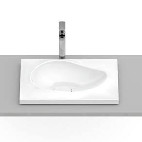 Kit 3 Cubas de Sobrepor 62x44,5cm Ruy Ohtake Roca Branco