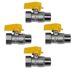 Kit 4 Registro Válvula Esférica Reta Rm X Rf 1/2`` Pex Gás