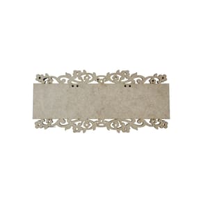 Placa Mdf Cru Artesanato Design Retangular Flores 35Cm
