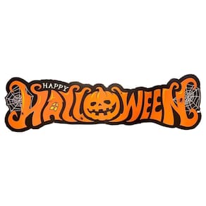 Painel Faixa Halloween Gigante Abóbora 1,40X40Cm Decorativo