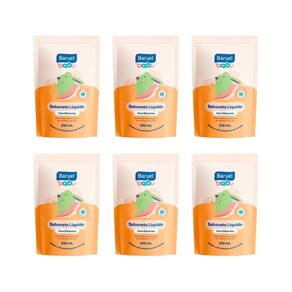 Sabonete Liquido Baruel Baby Refil 210Ml Glicerina-Kit C/6Un
